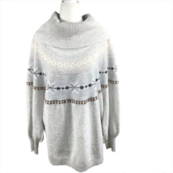 NWT Philosophy Light Grey Cowl Neck Sweater 2X - Picture 1 of 7